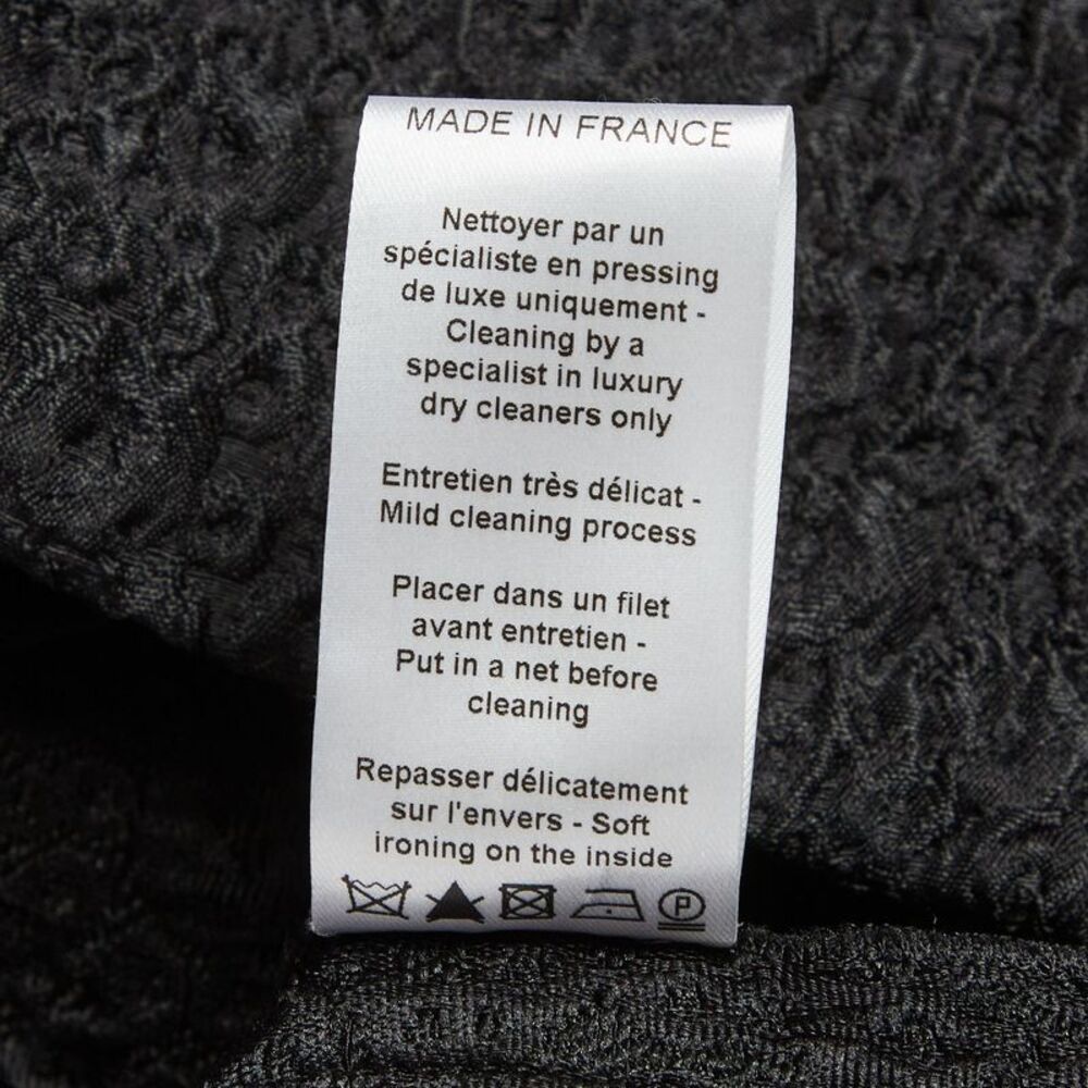 Lanvin Black Satin And Textured Jacquard Bow Detail Strapless Mini Dress M - Picture 7 of 7